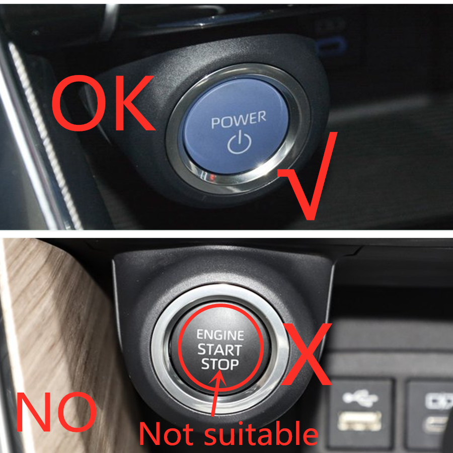 For 2021-2023 for Toyota Venza Red Engine Start Stop Switch Power Button Cover Trims