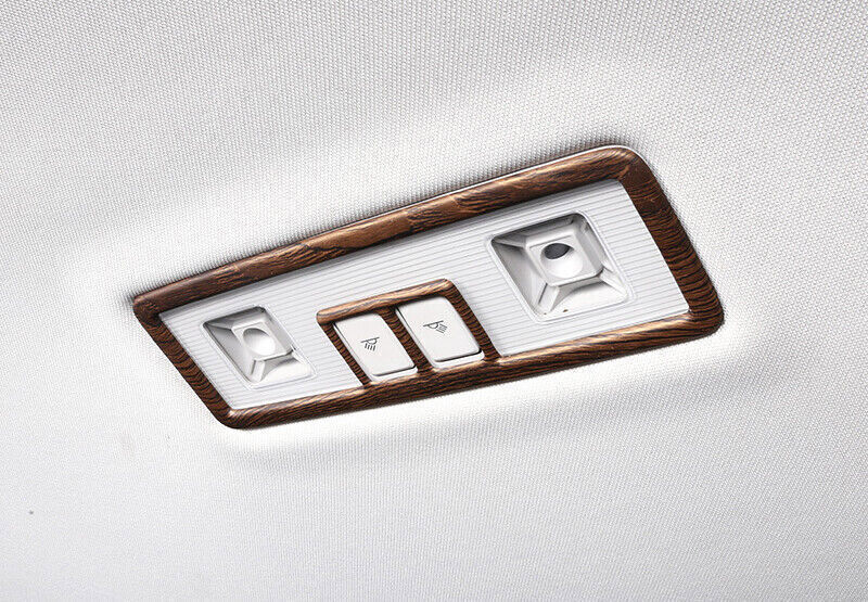 1P for Volkswagen Atlas 2018-2023 Wood Grain Rear Reading Light Lamp Frame Trim