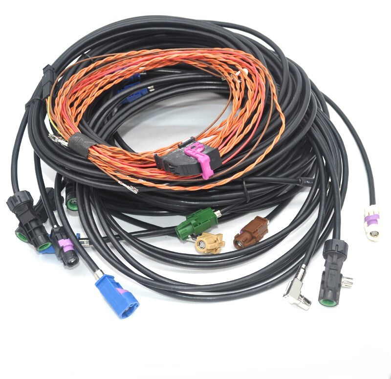 retrofit 360 surround Reverse backup Camera Cable wiring for Audi Q5L Q7 A4 B9