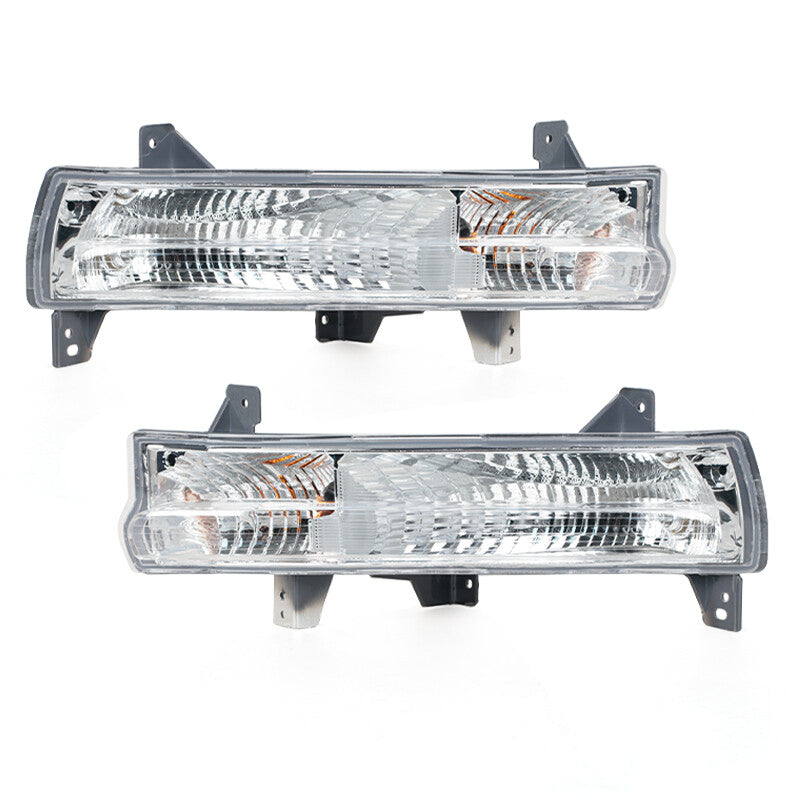 Applicable to 2017-2021 for Jeep front bumper fog lights and parking lights (left and right).