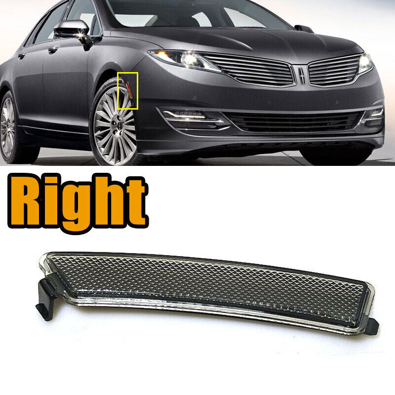 For 2013 2014 2015-2016 for LINCOLN MKZ Right Front Bumper Reflector Lamp Smoke Len