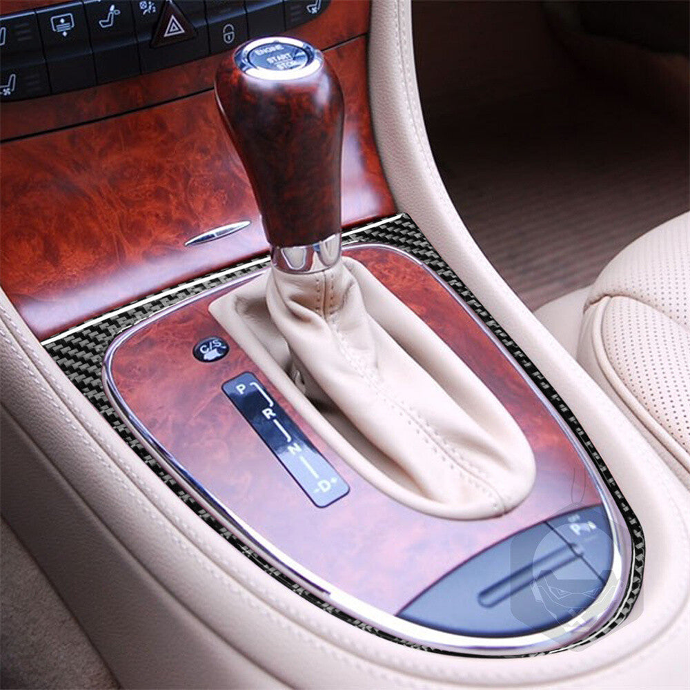 Carbon Fiber Control Gear Shift Box Panel Trim for Benz CLS Class C219 2004-2009
