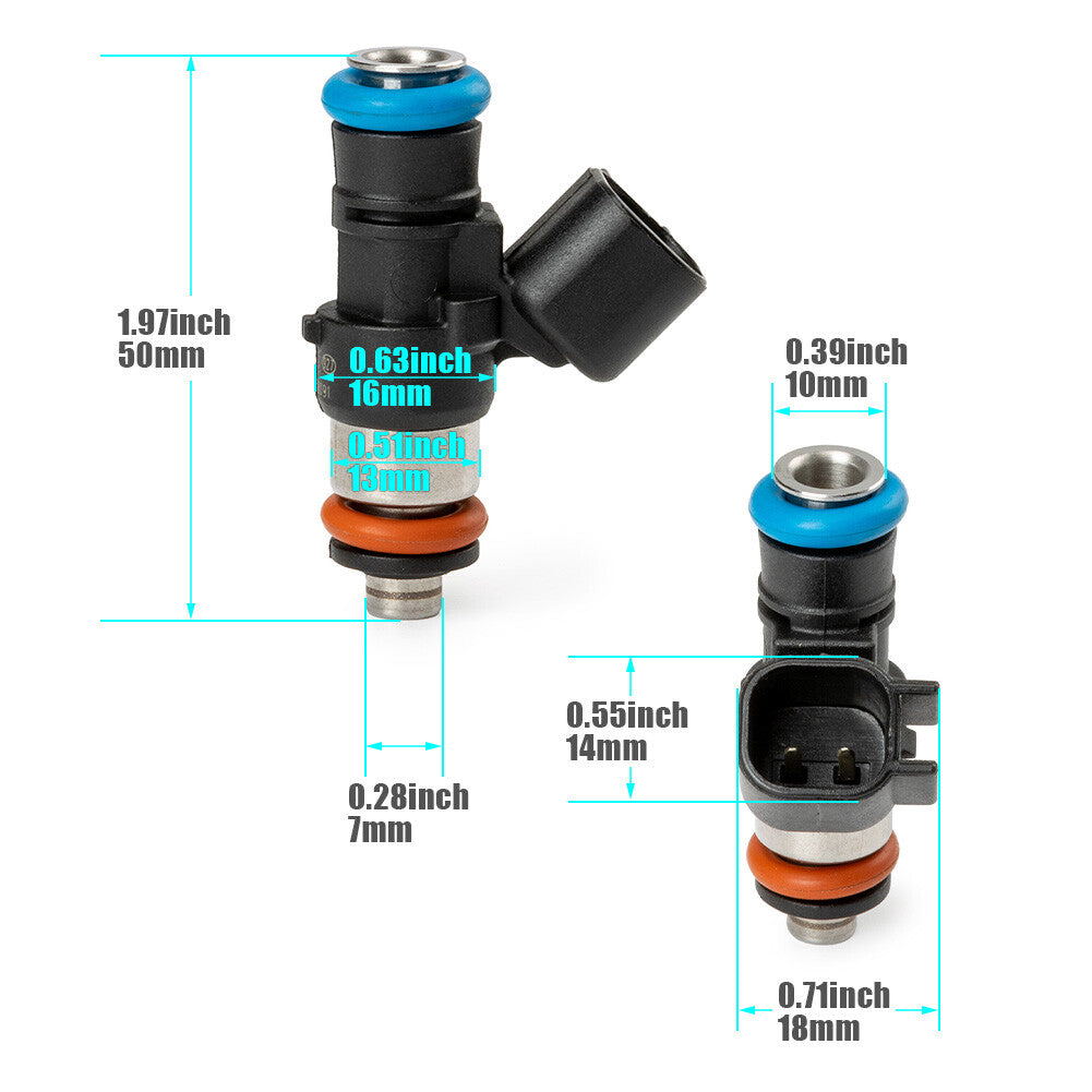 2Pcs Fuel Injectors 2521068 Fit for Polaris ACE 570 900 RZR 4 900 Sportsman