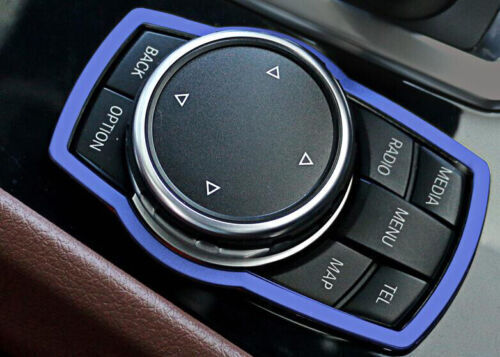 Console Multimedia Button Blue Aluminum Fit for BMW X2 F39 2018-2021 Frame Trim