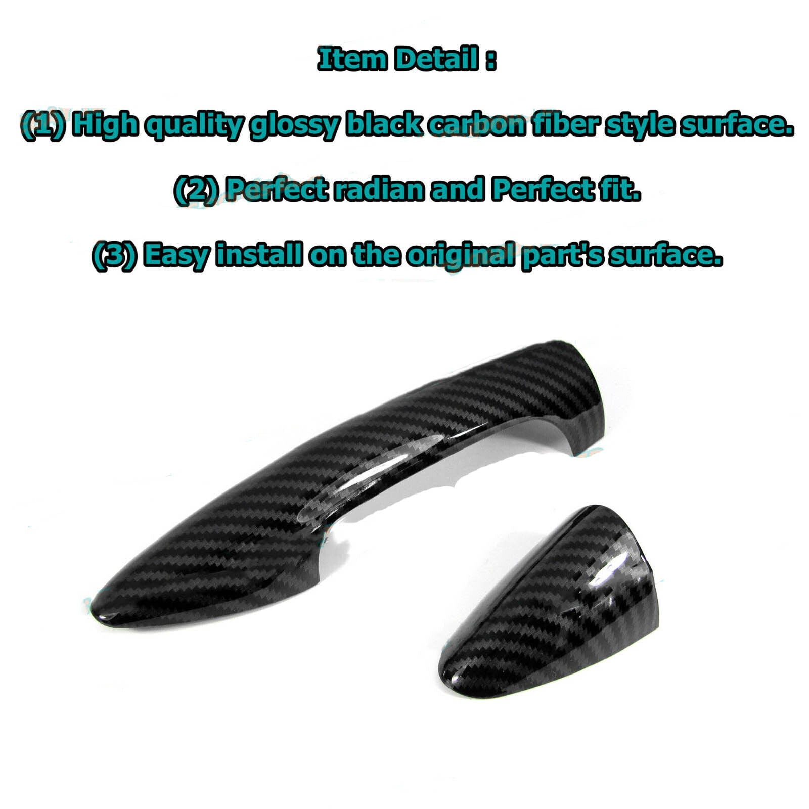Carbon Fiber Fit for 12 13 14 15 16 17 for Hyundai Accent Door Handles Covers Trims