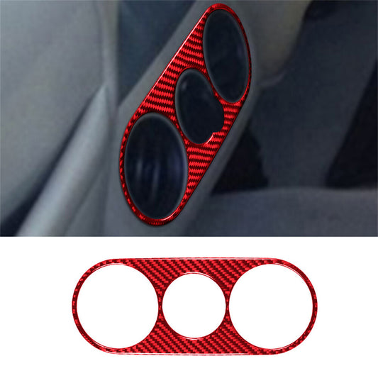 Red Carbon Fiber Console Rear Air Vent Outlet Cover for Ford F-150 FX4 2004-2008