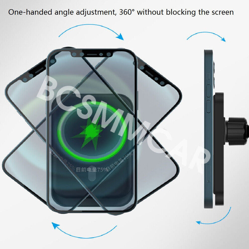 Wireless Charger Car Mount Holder Stand Air Vent Cradle For Mobile Cell Phone