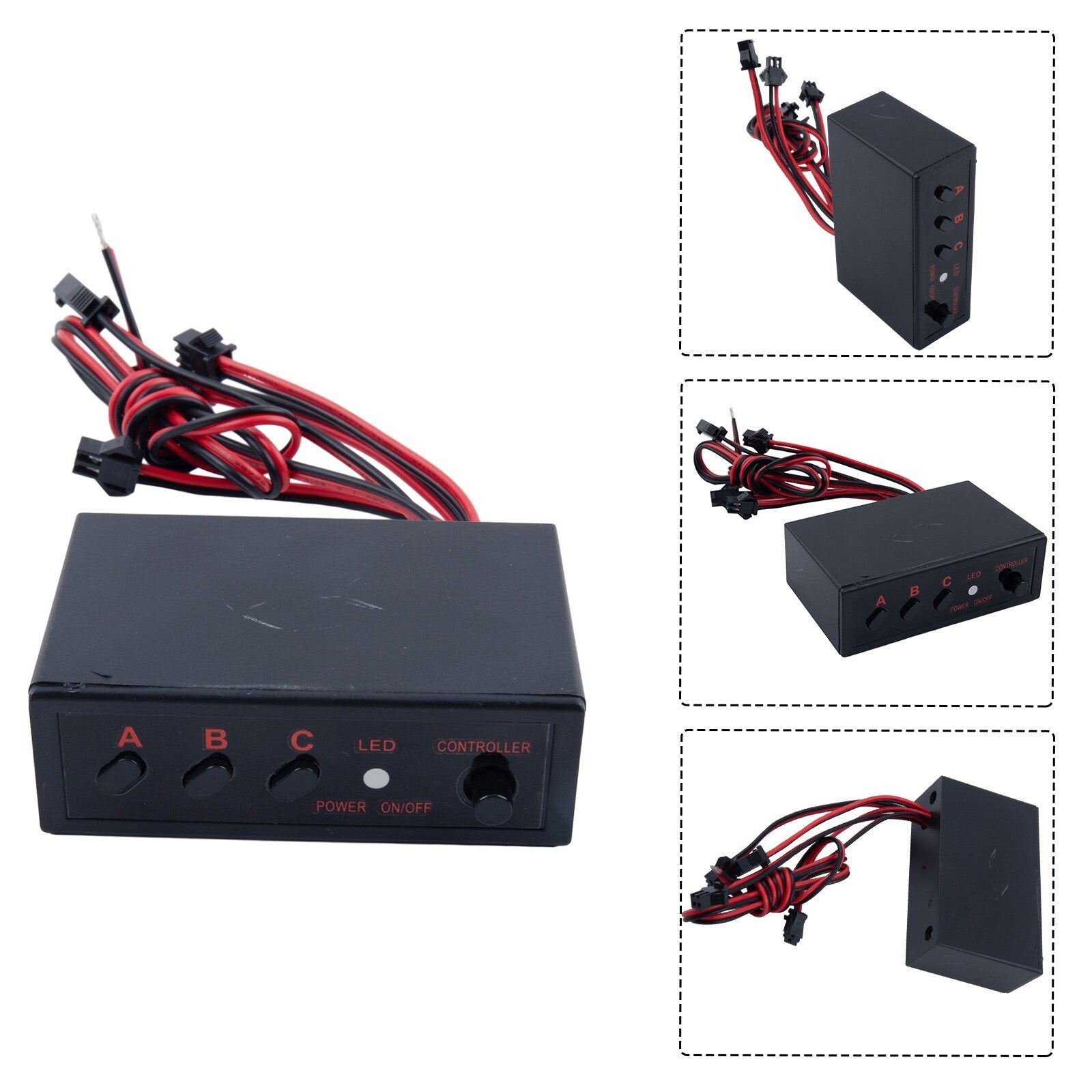 Professional LED flash controller box with 8 channels and 12V output.