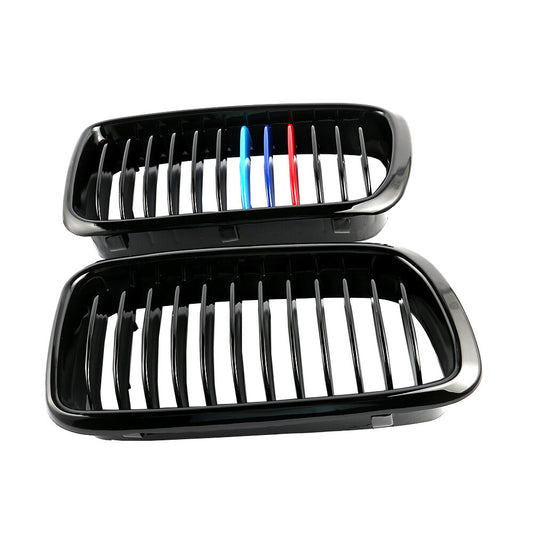 ABS Kidney M-Color Grille for 1998-2001 for BMW 7-Series E38 740i Saloon Gloss Black