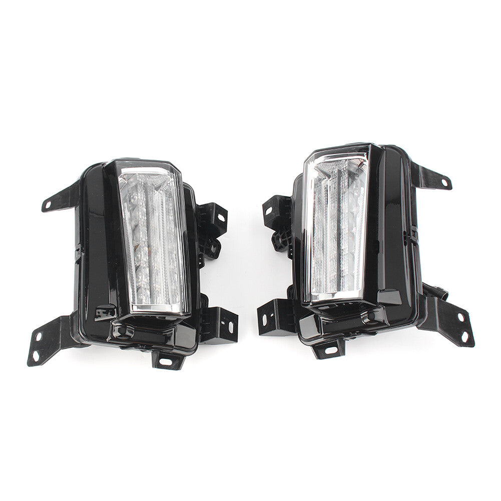 LED DRL Daytime Running Lights w/Turn Signal Fog Lamps For 17-19 for Cadillac XT5
