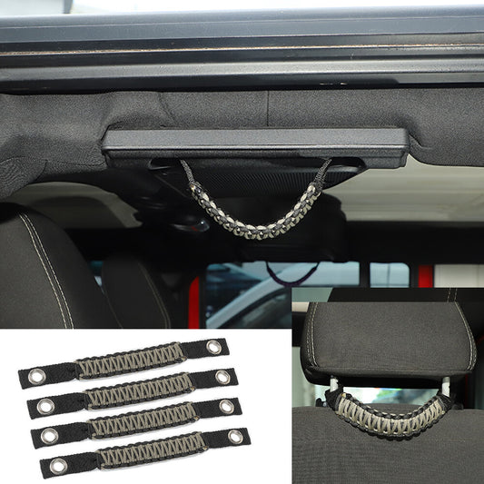 4¡Á Headrest Top Roll Bar Grab Handles Grip Fit for Jeep for Wrangler YJ TJ JK JL JT