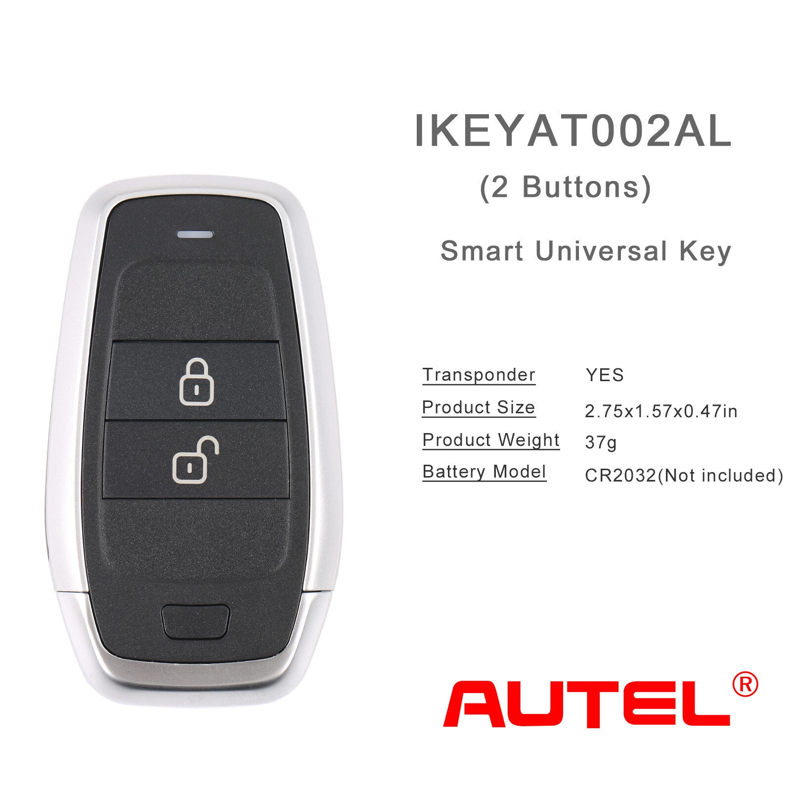 MAXIIM IKEY for Smart Key Standard Style IKEYAT002AL 2 Buttons universal