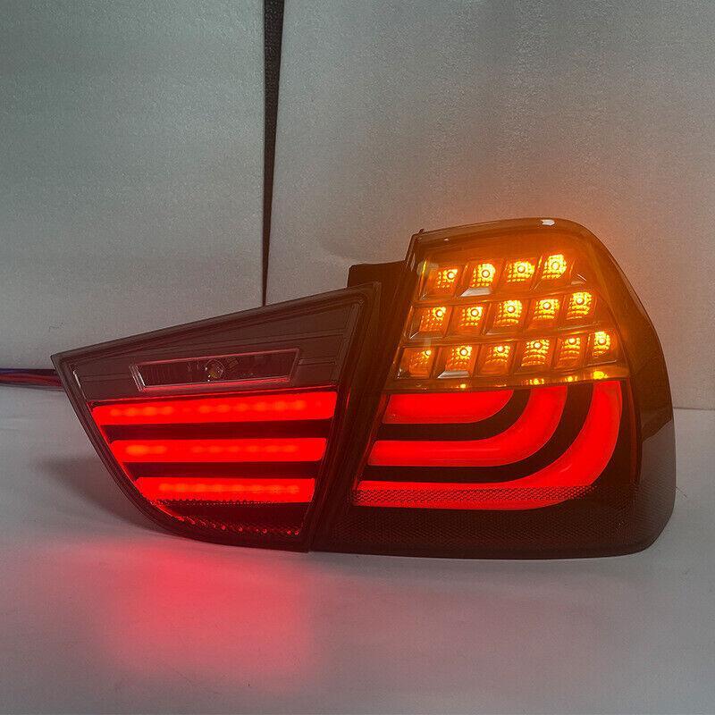 Suitable for BMW E90 3 Series 09-12 4Dr Sedan taillights with LED strips.