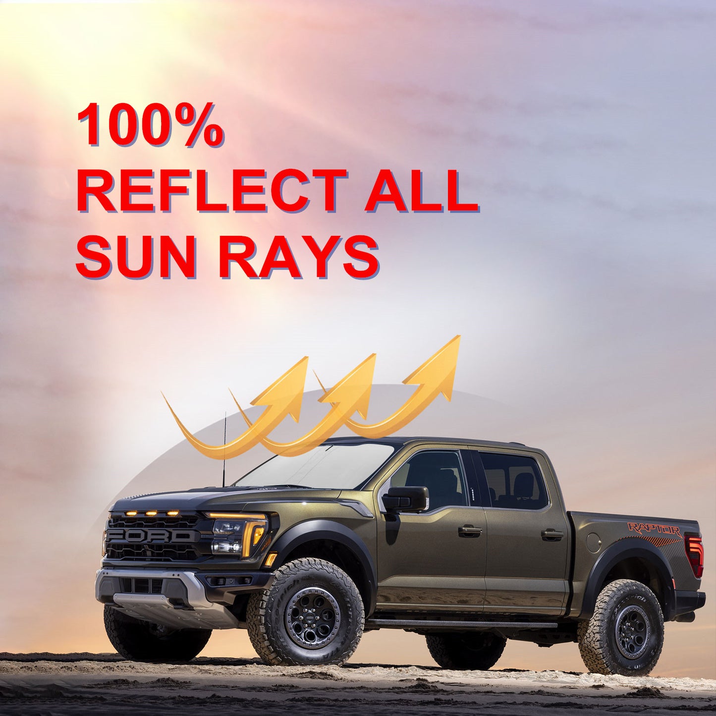For 21-24 for Ford F150 Cab Privacy Cover UV Block Windshield Sun Shade Accessories