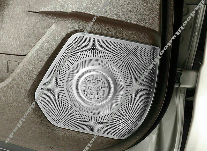 Silver Titanium Inner Door Speaker Cover Trim for Toyota Highlander 2020-2023