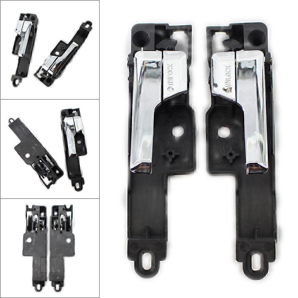 Pair Chrome Front Left  Right Interior Door Handle For 2006-2012 11Ford Fusion