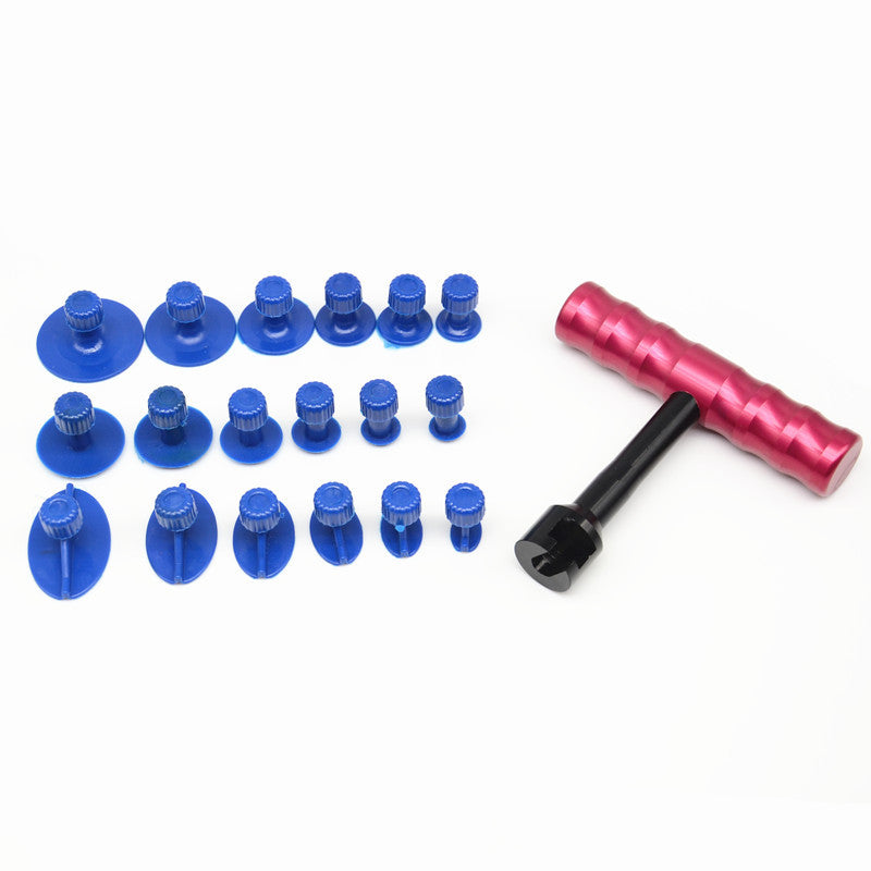 Car Metal Dent Removal Repair Tools Kit Puller Lifter T-Bar Hand Puller 18X TABS