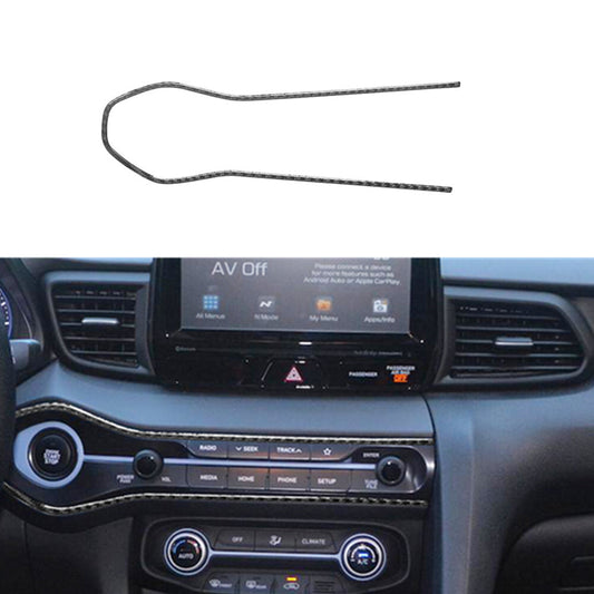 Carbon Fiber Radio Buttons Frame Trim Cover for Hyundai for Veloster JS 2019-2022
