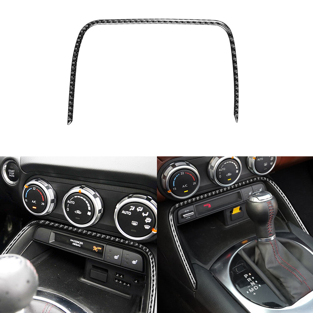 Interior Central AC Lower Frame Carbon Fiber Trim for Mazda MX-5 Miata 2016-2020