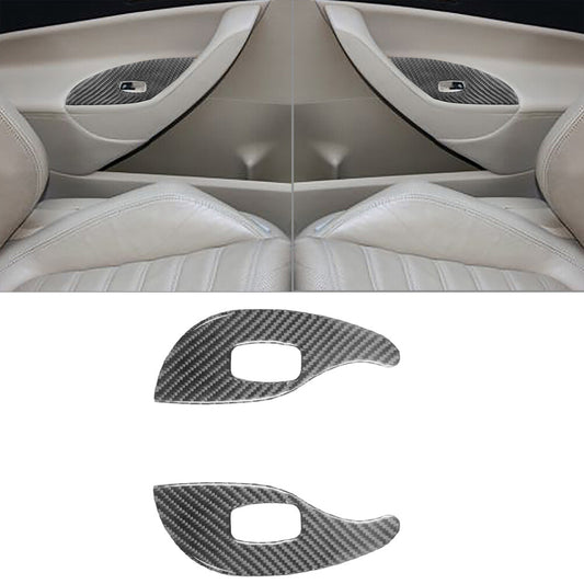 Rear Carbon Fiber Rear Window Control Cover Trim for Volkswagen for Passat 2006-2011