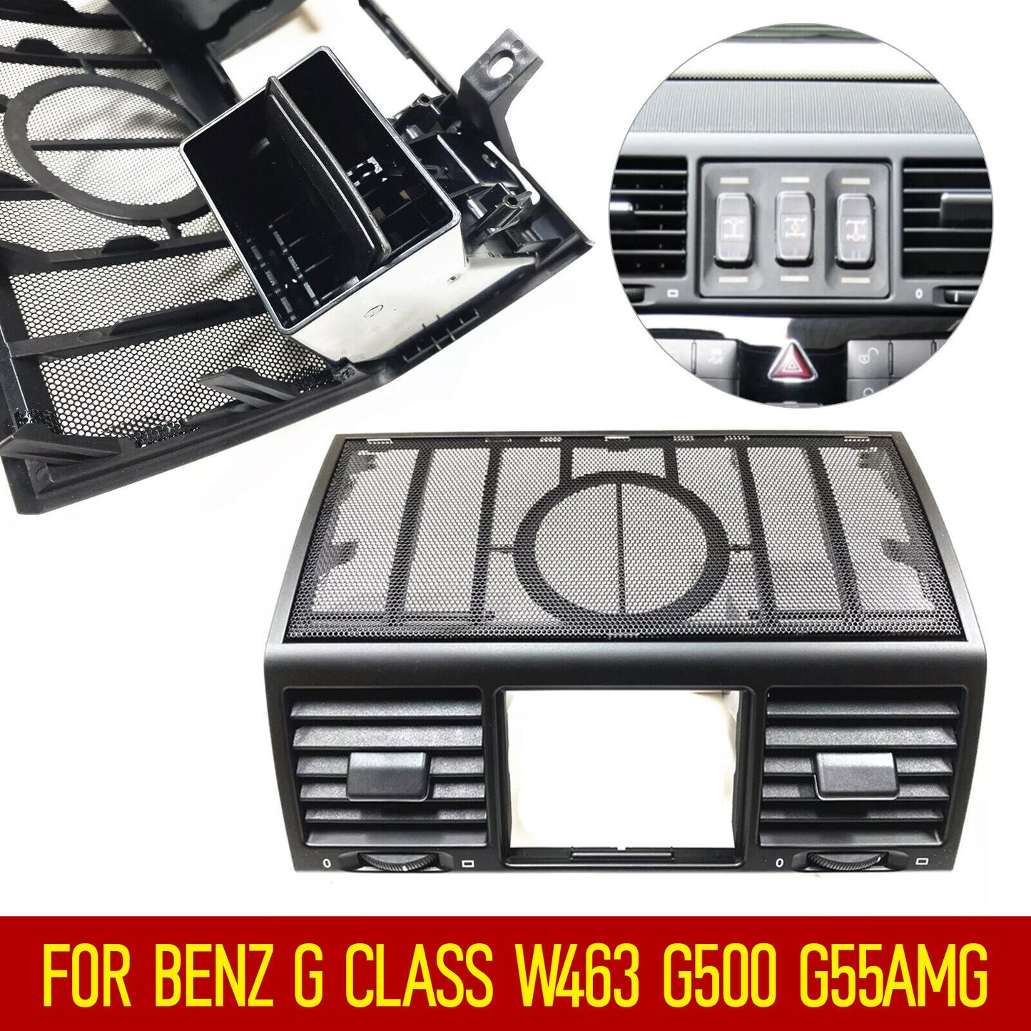 Instrument panel speaker ventilation grille protective covers for Mercedes-Benz G-Class W463 2004-2012