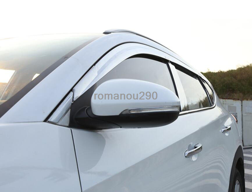 8Pc Chrome ABS Window Visor Vent Shade Sun Rain Guard for Hyundai for Tucson 2016-20