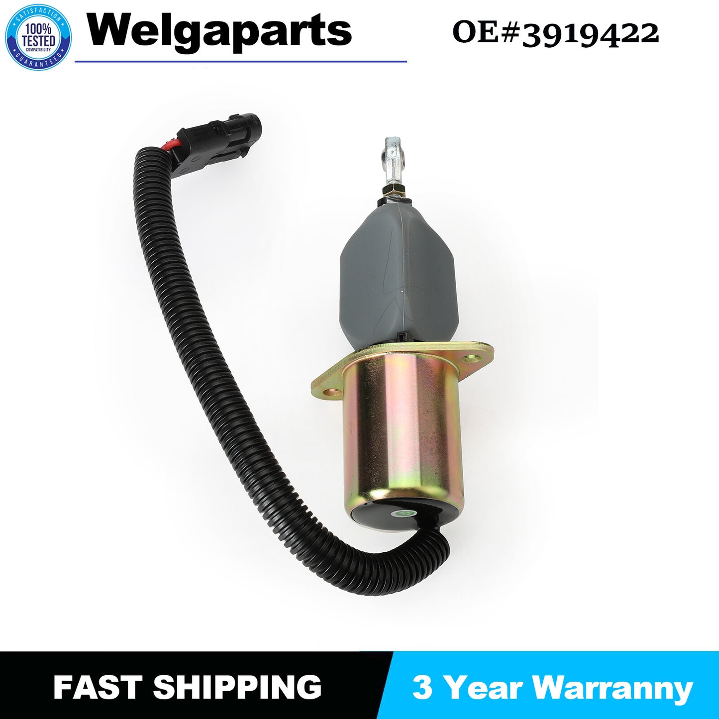 1x3919422 for Ford 5.9L 8.3L Diesel New Fuel Shut Down Solenoid Solenoid
