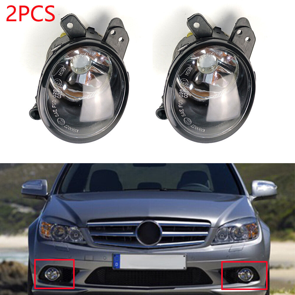 2Pcs Fog Lights Driving Bumper Lamp for Mercedes-Benz C-Class W204 2007-10 CLS