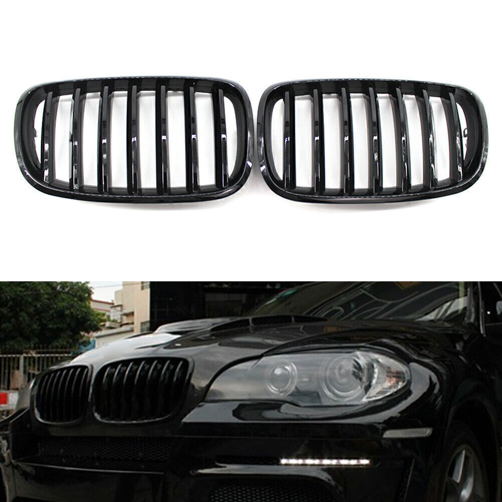 Front Bumper Kidney Sport Grille Grill Glossy Black for BMW E70 E71 X5 X6 07-13
