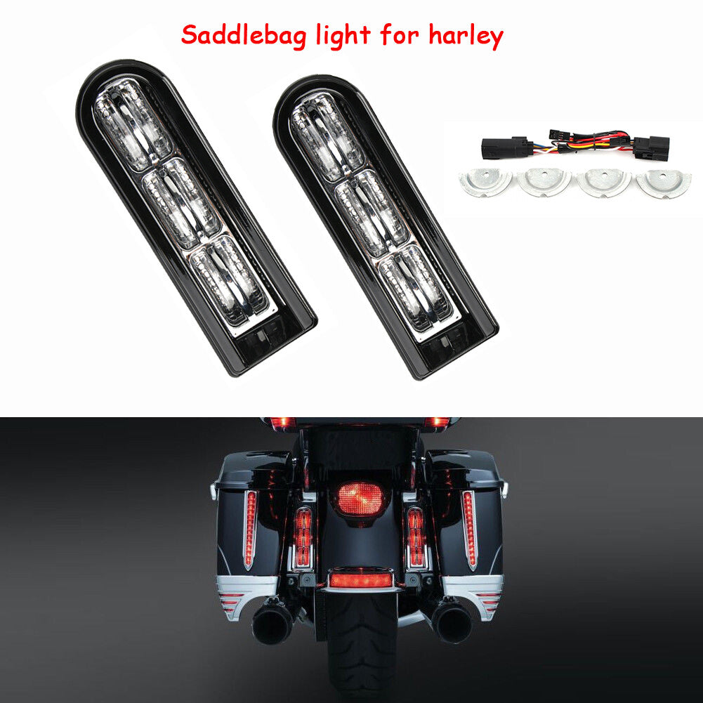 Motorcycle rear saddlebag accent taillight insert padding support suitable for Harley-Davidson