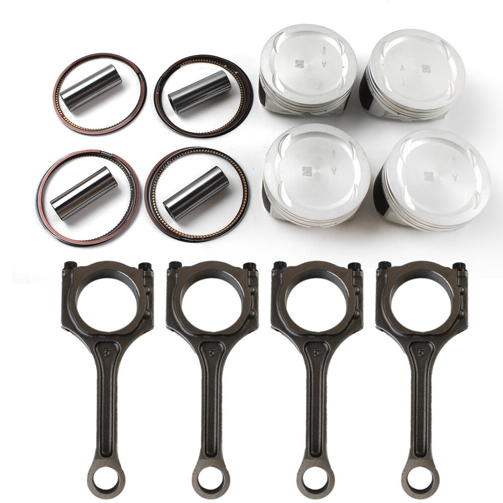 G4KE 4Connecting Rod + Piston + Pin Ring Kit for Hyundai Sonata Optima for Kia 2.4L