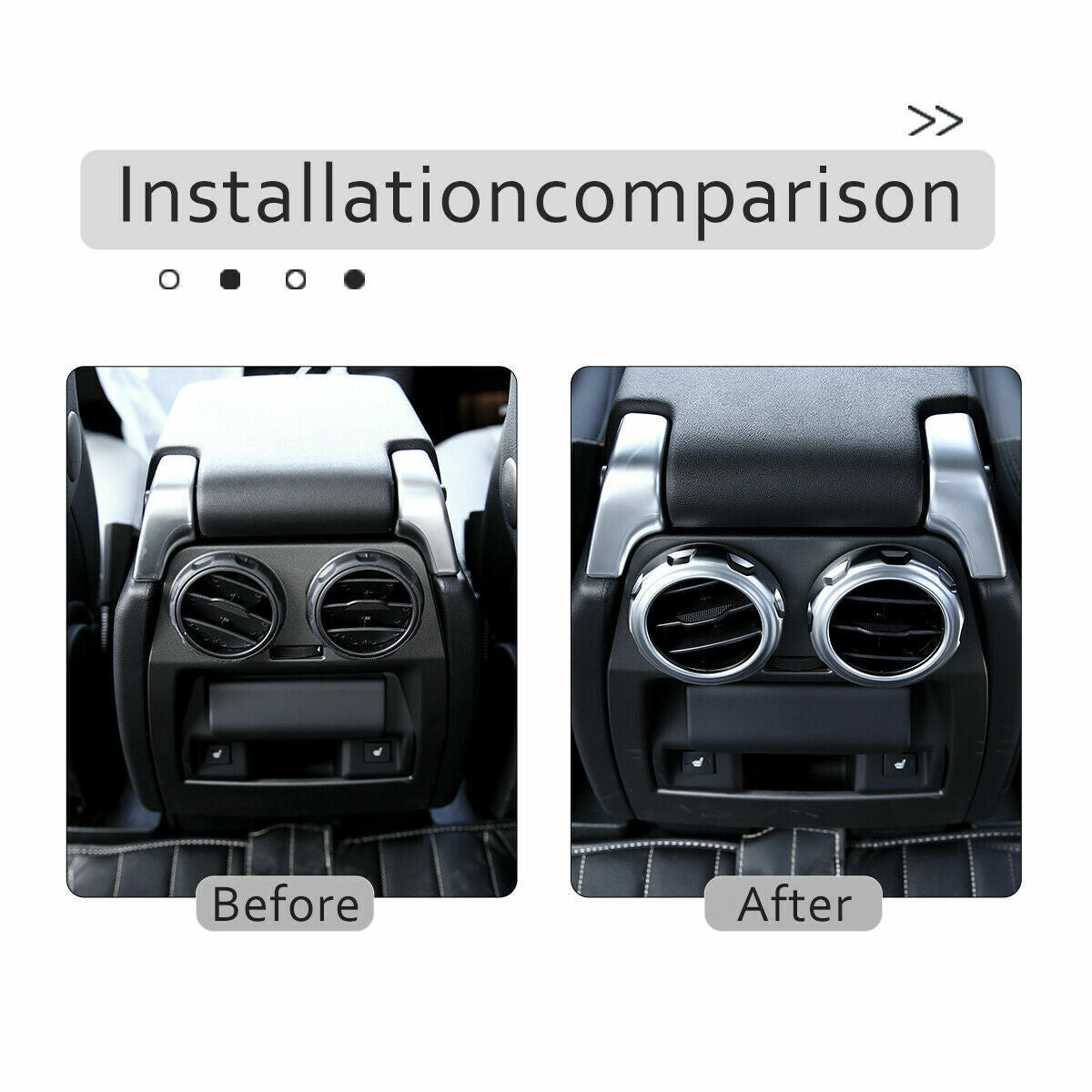 for Land Rover Discovery 3 4 RR Sport ABS Armrest Rear Air Vent Outlet Ring Trim