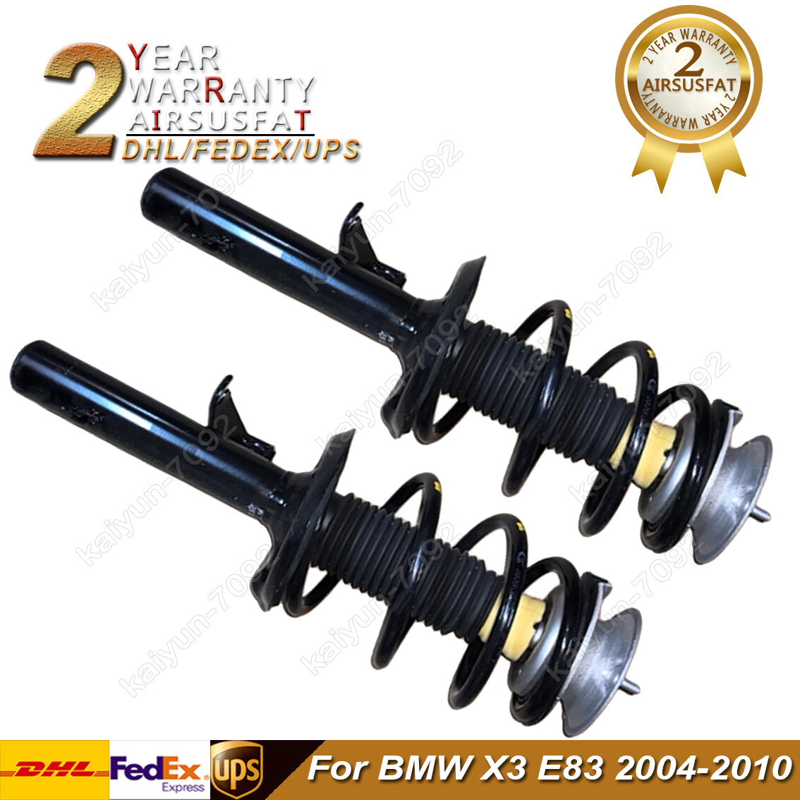 2x for BMW X3 E83 2004-2010 Front Shock Absorber Assemblys W/o ADS 31313453522
