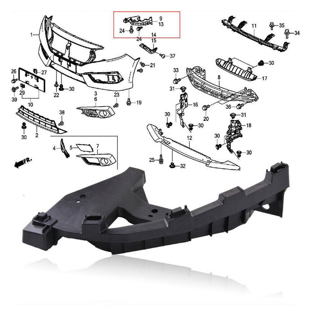 2Pcs Headlight Bracket Front Hold Mount Retainer for Honda for CIVIC Sedan 2016-2019