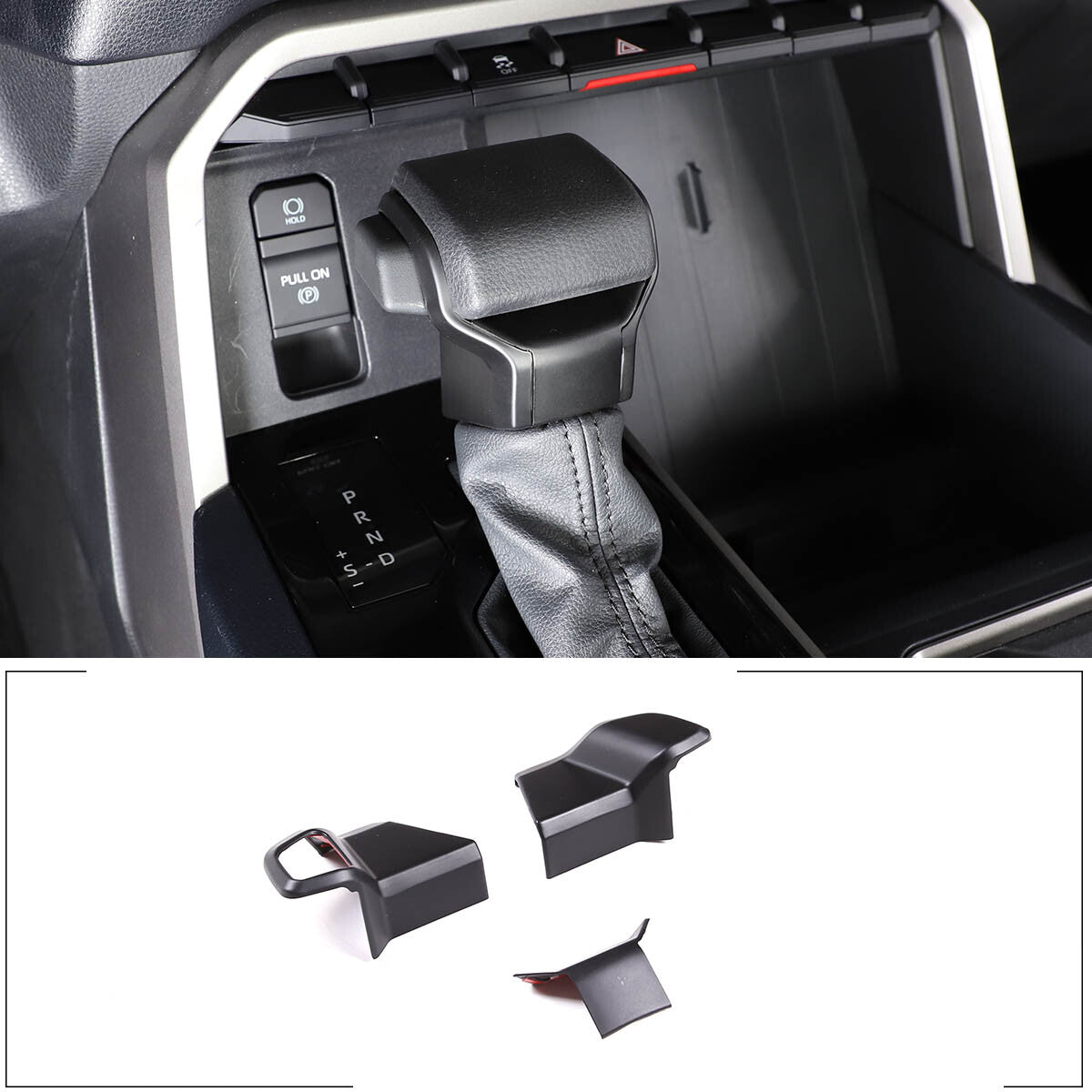 ABS matte black exterior mirror cap trim for Toyota Tenderra 2022 - 2023