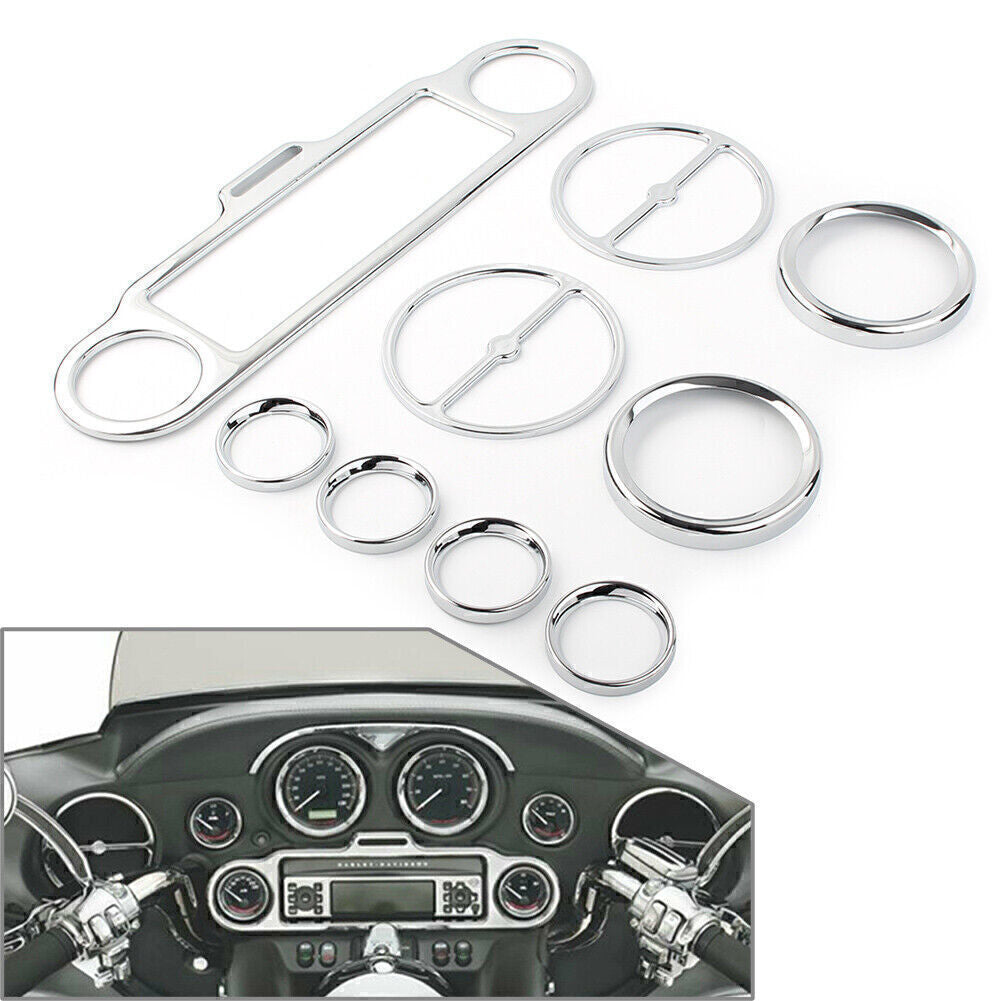 Radio Gauge Inner Fairing Trim Kit For 1996-13 for Harley Electra Glide Street Glide