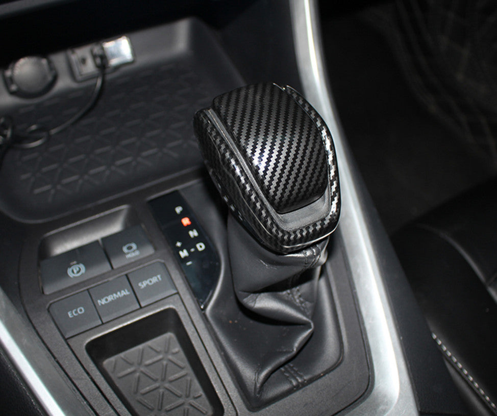 2P Carbon Fiber Color Gear Shift Knob Cover Trim for Toyota Highlander 2020-2023