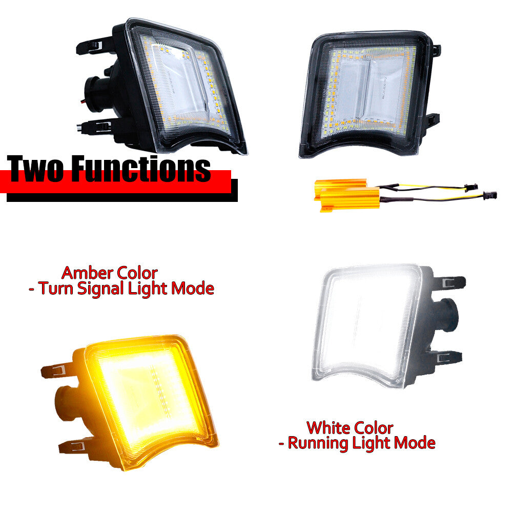 2010-2011 for Toyota Prius with transparent lens passenger and driver side turn signals.