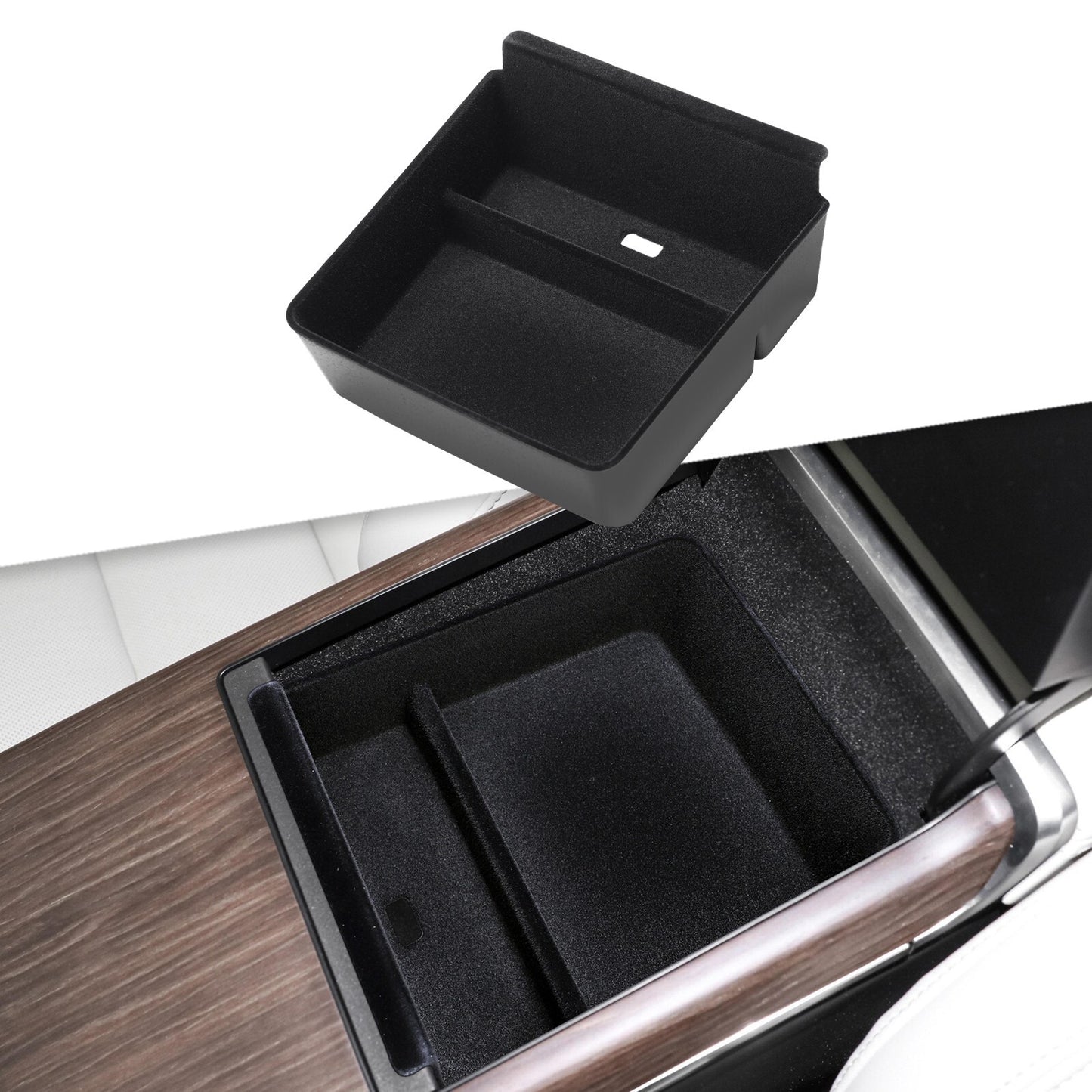 Car Armrest Storage Box for Tesla for Model S Center Console Tray Stowing Tidying