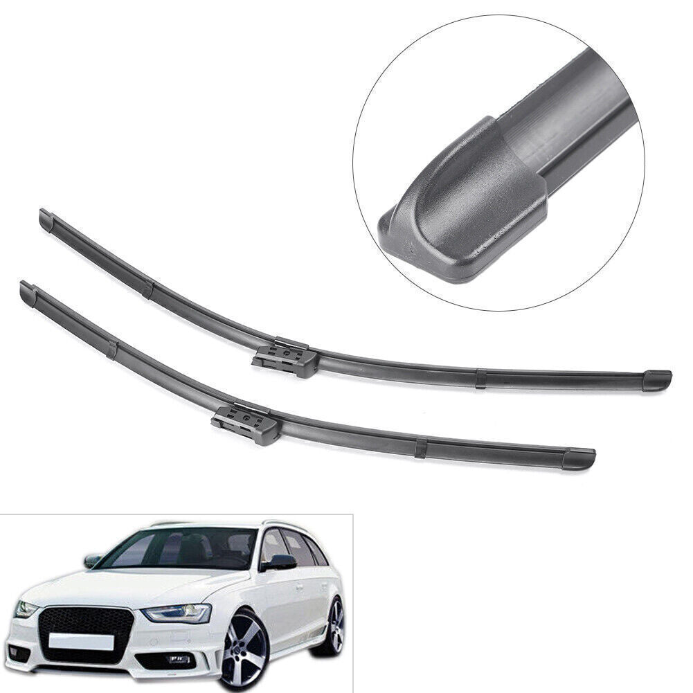 24+20 Front Windshield Wiper Blades Bracketless Fit for AUDI A4 B8 2008-2016