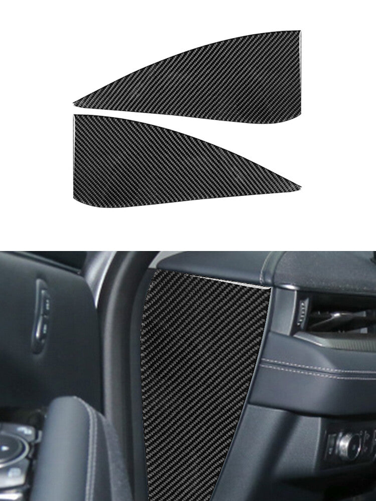 for Ford for Mustang Mach-E 2021-2022 2Pcs Dashboard Side Panel Trim Carbon Fiber