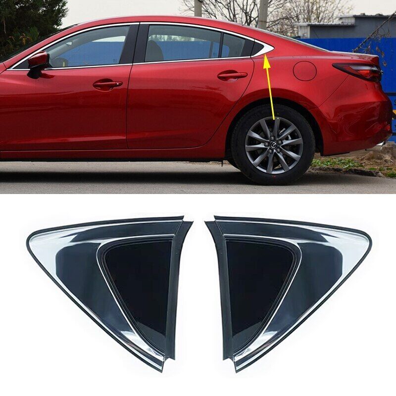 L  R rear door window glass triangular trim covers for Mazda 6 Atenza 2014 - 2020