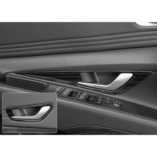 for Hyundai for Elantra 2021-2023 Black Steel Interior Door Handle Frame Panel Trims