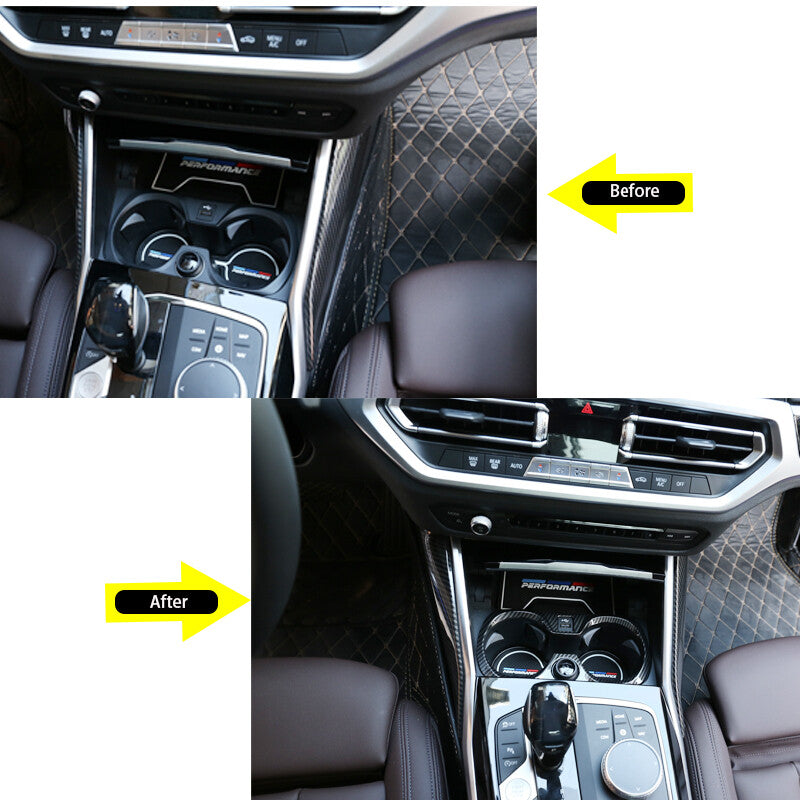 Carbon fiber ABS interior door handle cover kit suitable for Fiat 500 2010 - 2023
