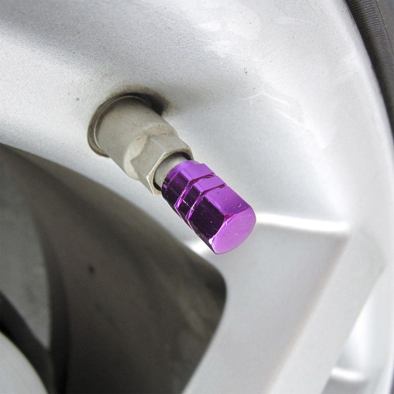 4Pcs Aluminum Car Motorcycle Bike Wheel Tire Valve Caps Tyre Rim Stem PURPLE