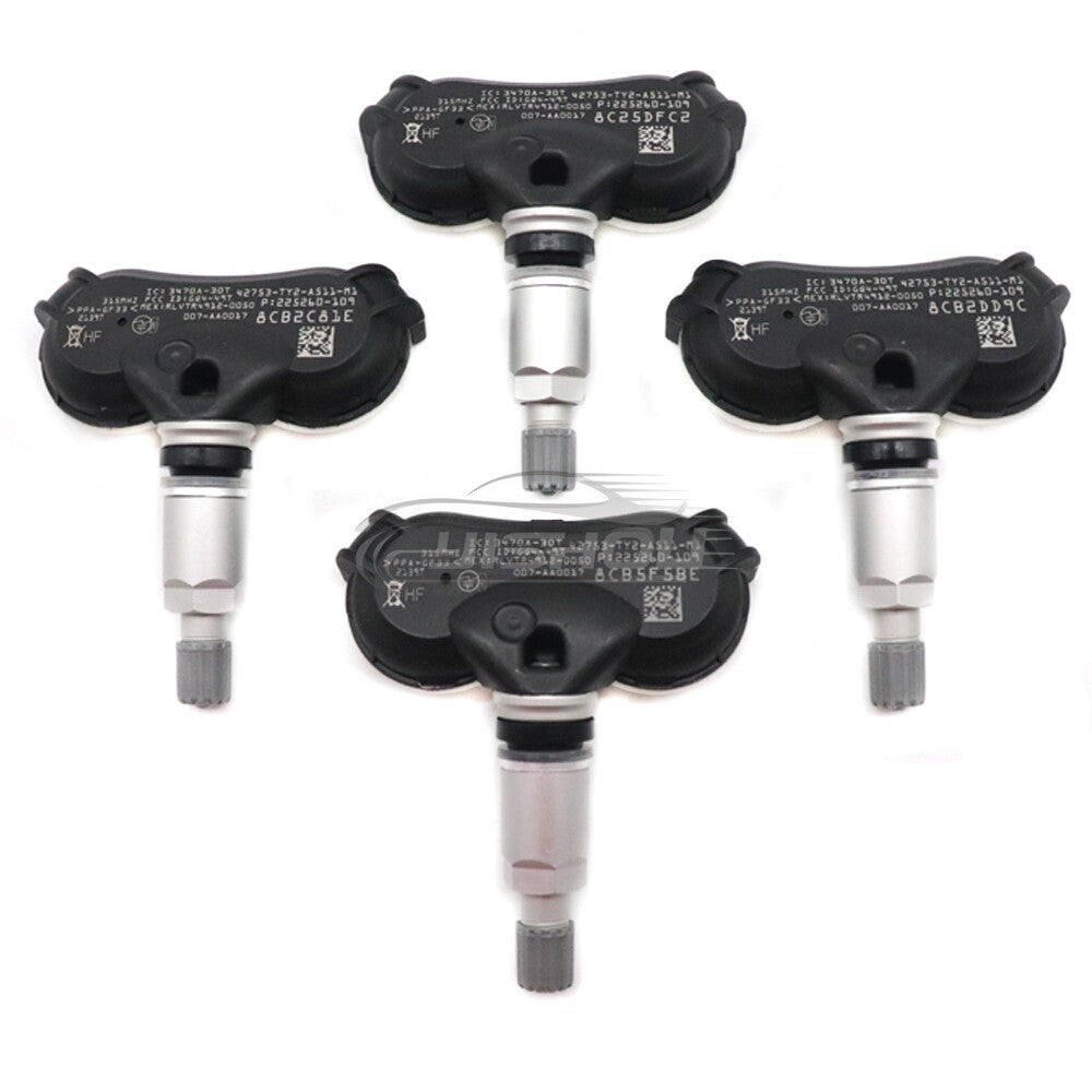 Kit of 4 TPMS Tire Pressure Monitoring System Sensors 315MHz for Acura TL, ZDX, RLX