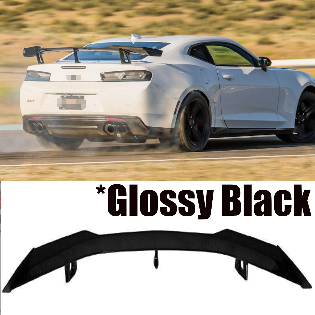 FOR 2016-2023 for CHEVY CAMARO ZL1 1LE STYLE LT RS SS GLOSS BLACK TRUNK SPOILER WING