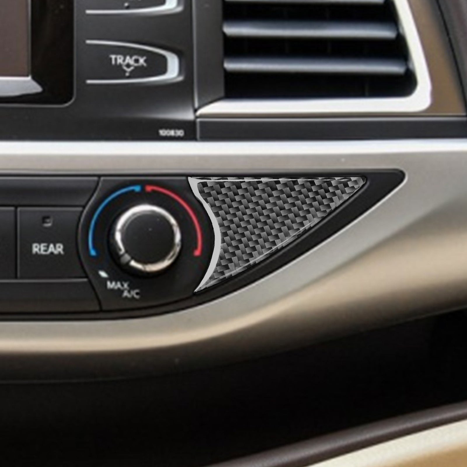 Carbon Fiber Air Conditioner Switch Panel Trim Fit for T@yota Highlander 2014-19