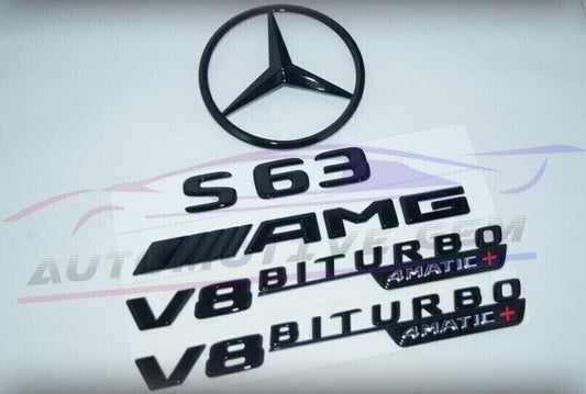 S63 COUPE AMG V8 BITURBO 4MATIC+ Black Set with Star Badge C217 2017+