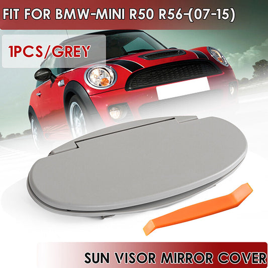 Sun visor vanity mirror cover for BMW for Mini R55 R56 R60 2007-2014, grey.